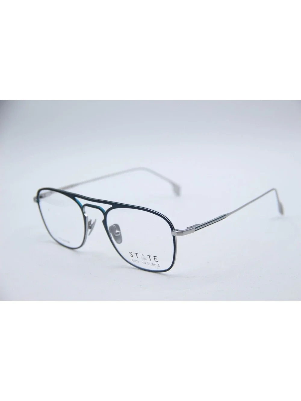 State Sapporo Cobalt Silver Designer Authentic Eyeglasses 52-20-145